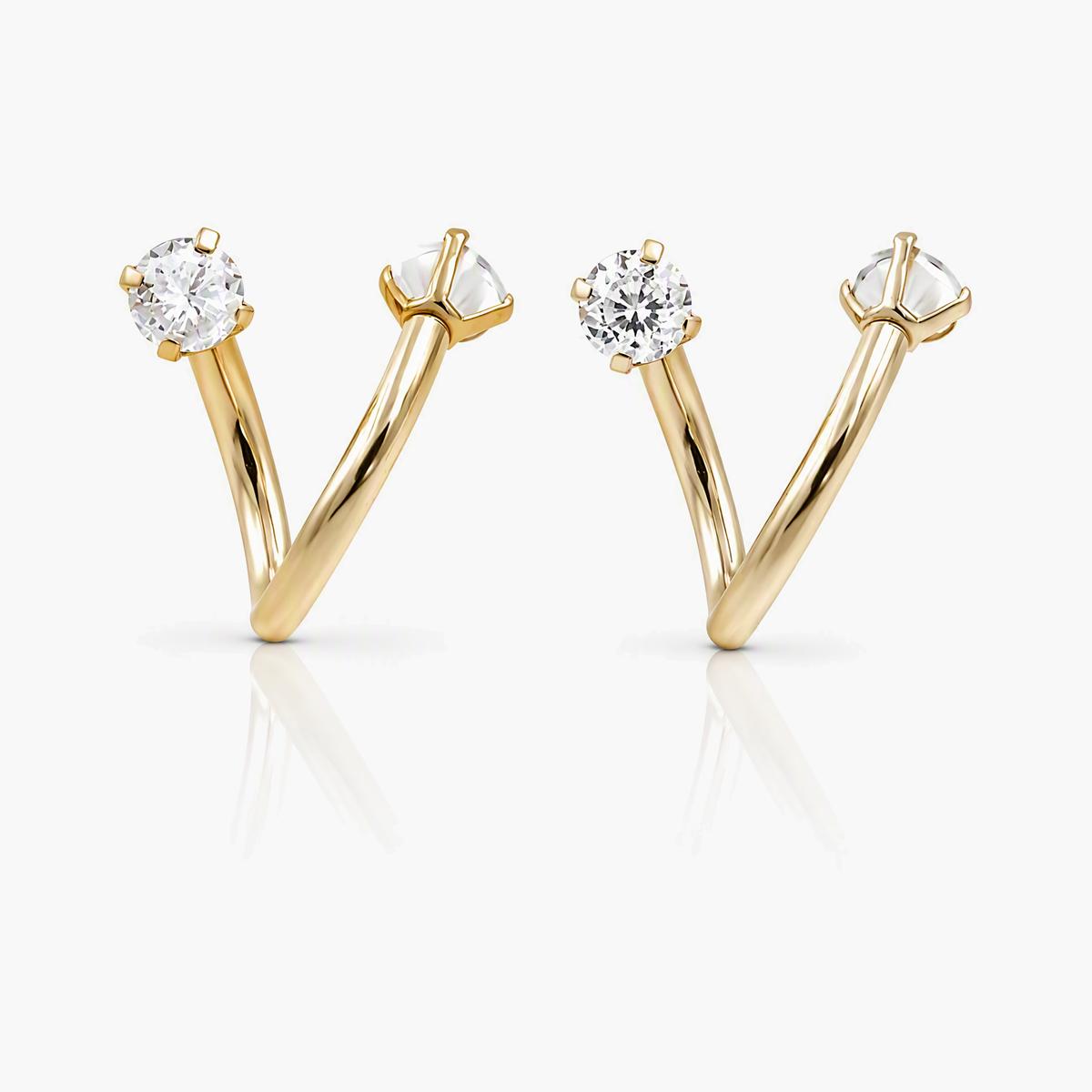 Dainty V-Shape Open Cuff Earring