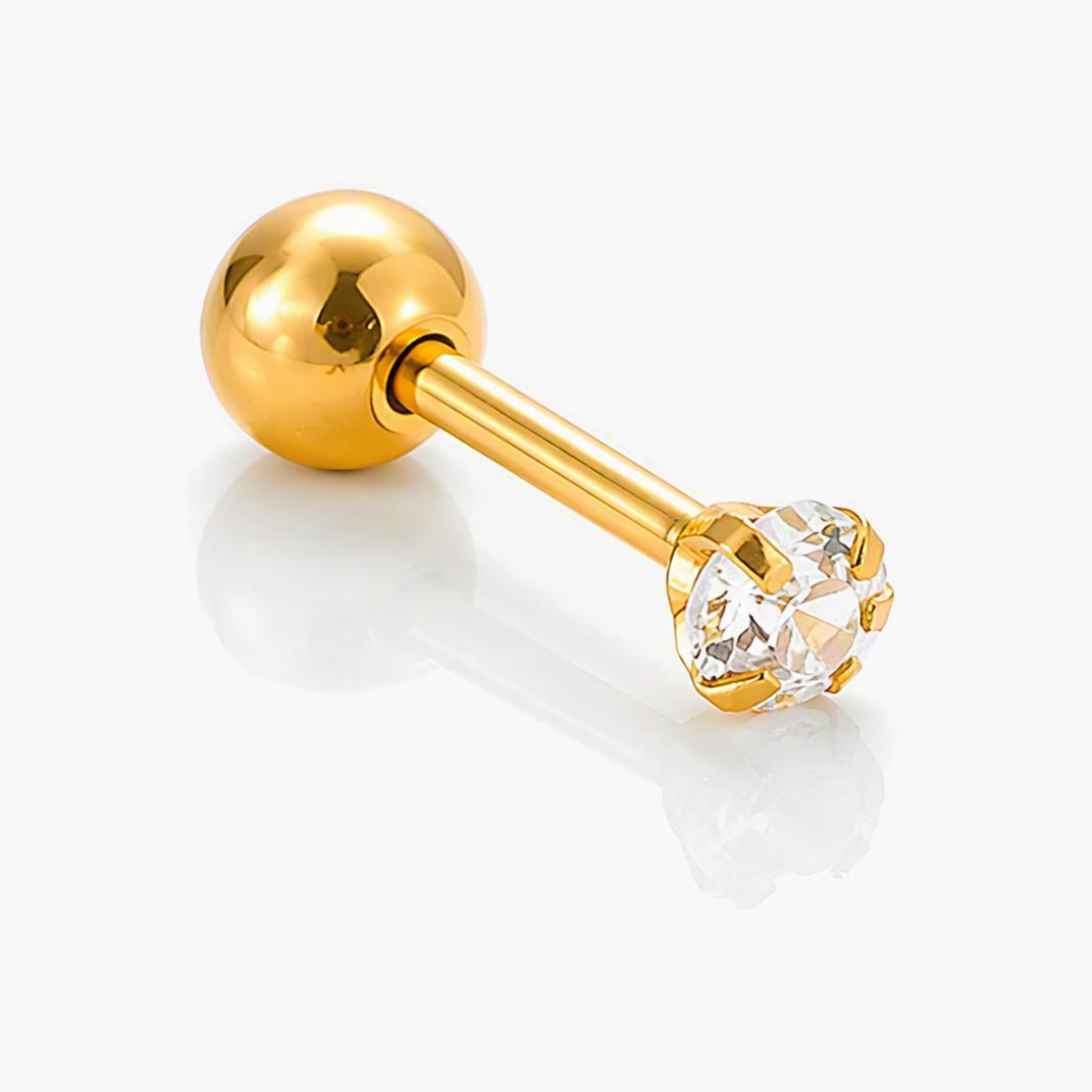 Dainty Heart Gem Stud Earrings