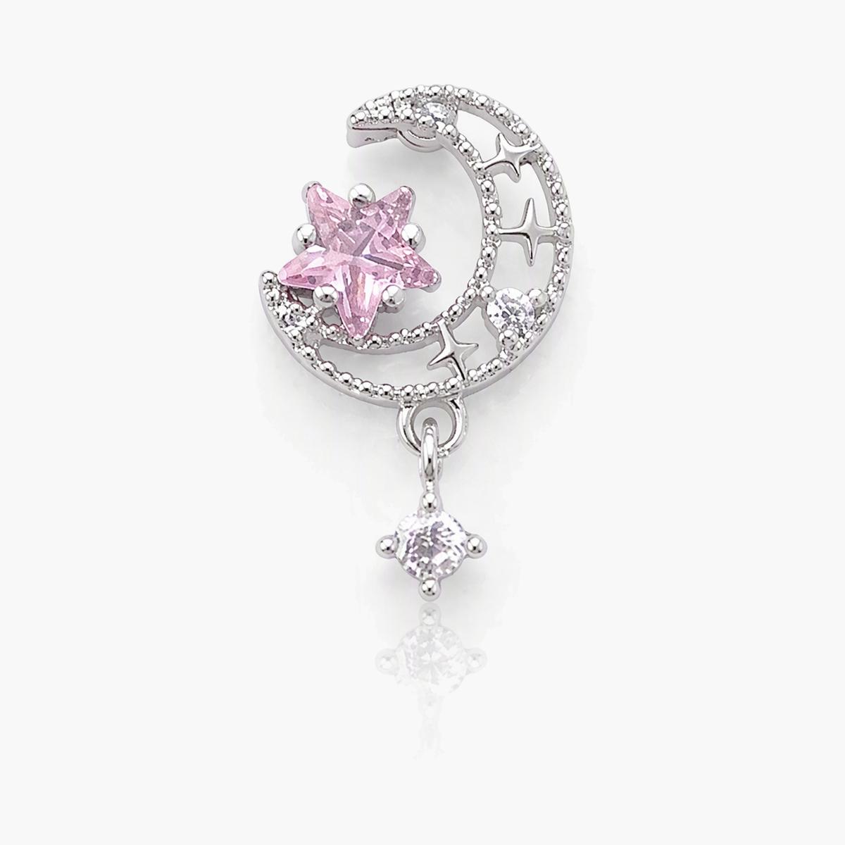 Cute Moon Star Stud Earrings