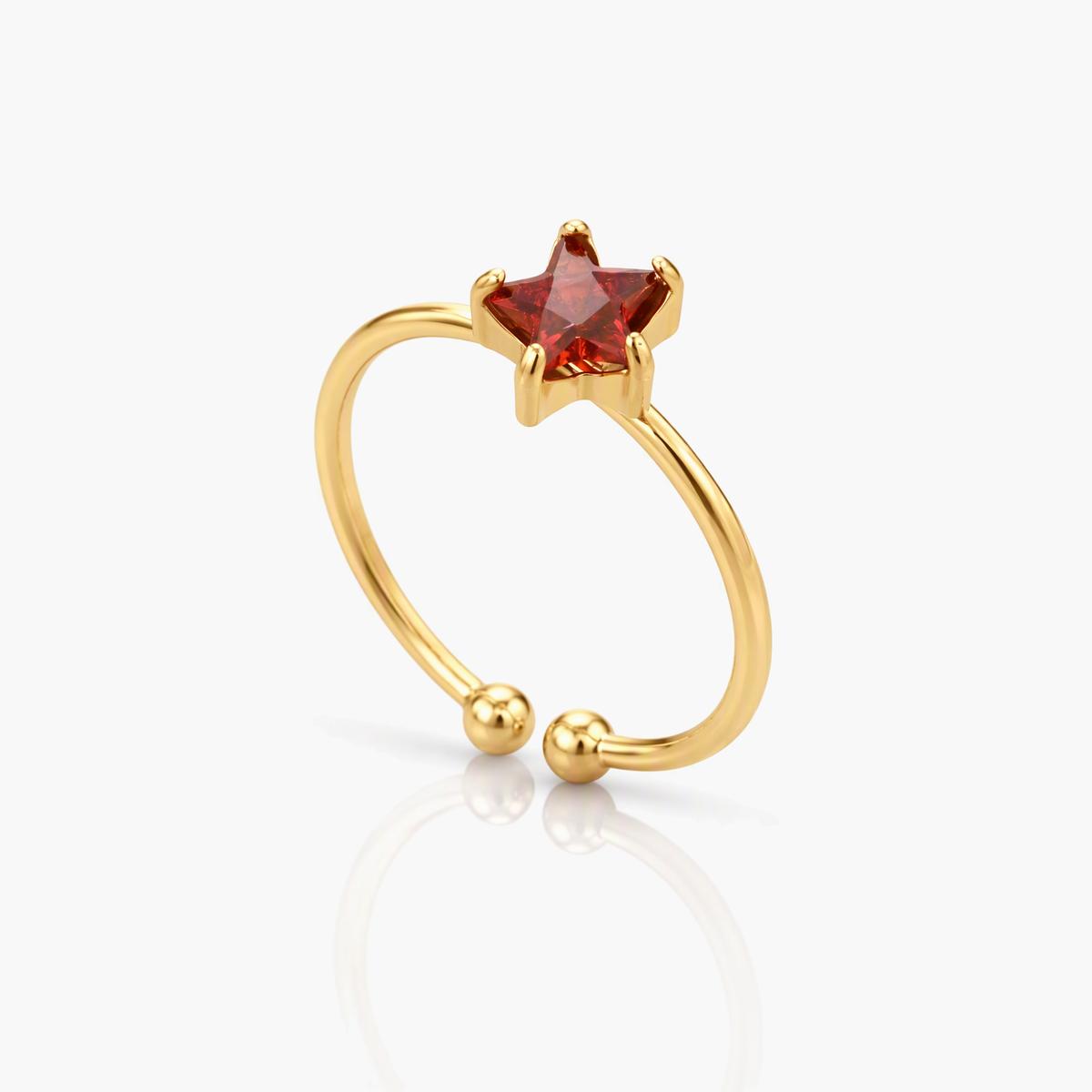 Dainty Star Stone Ring