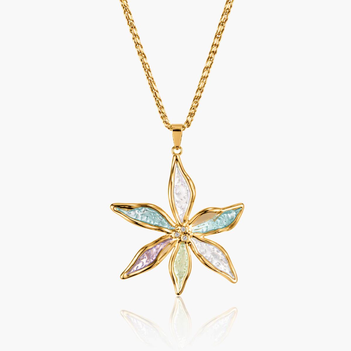 Elegant Flower Pendant Necklace