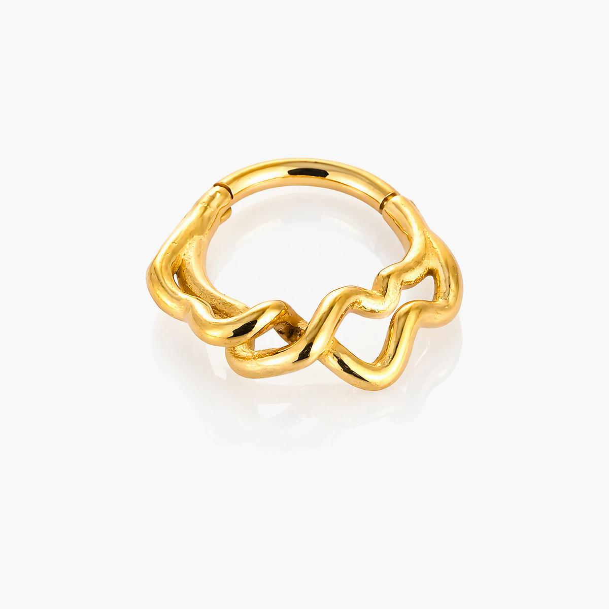 Winged Heart Open Cuff Nose Ring