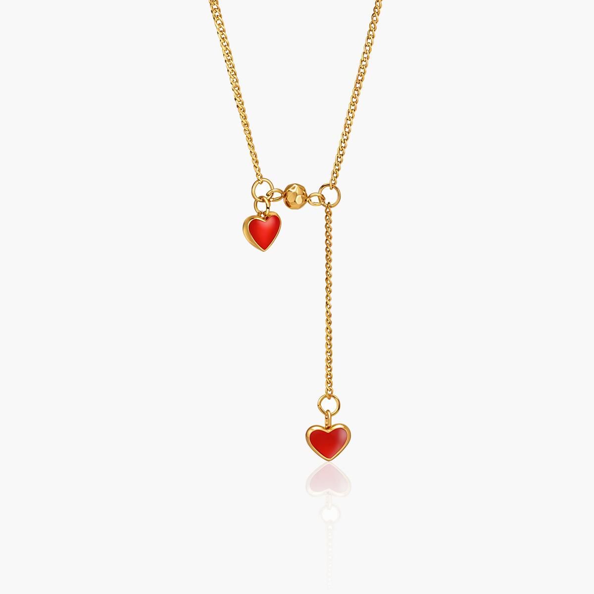 Dainty Double Heart Necklace