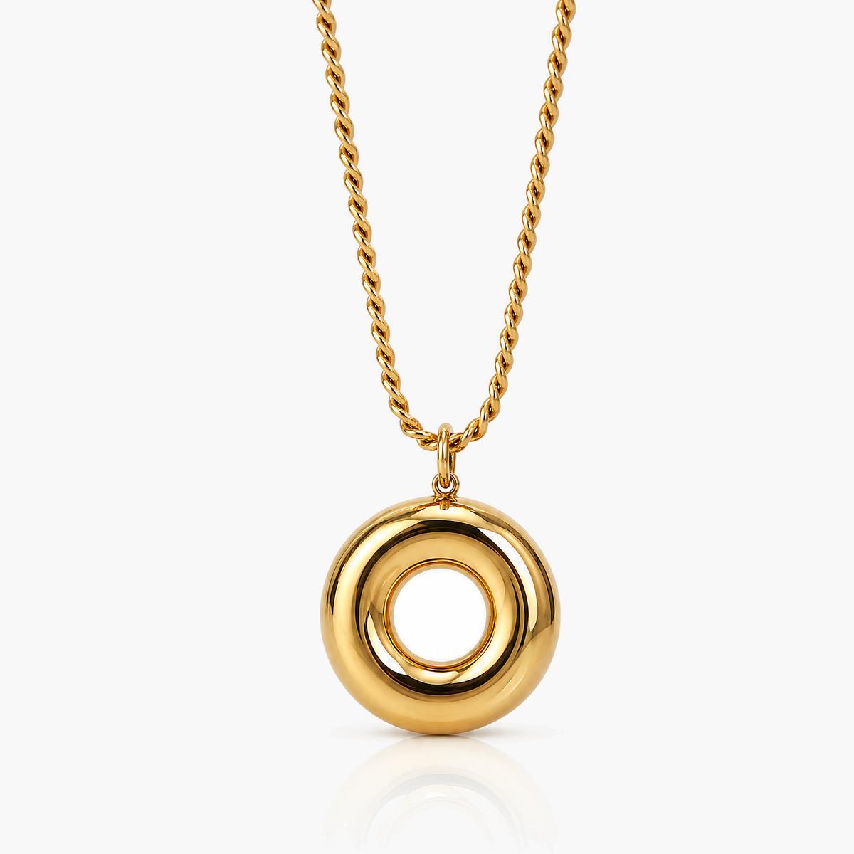 Minimalist Donut Pendant Necklace