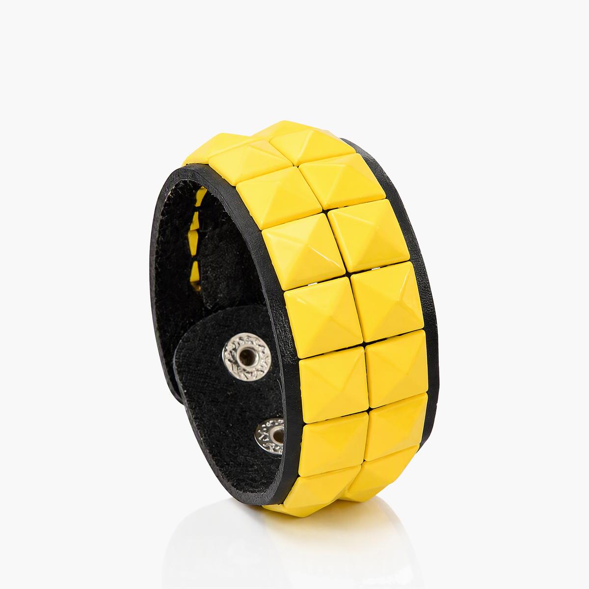 Chunky Pyramid Stud Cuff Bracelet