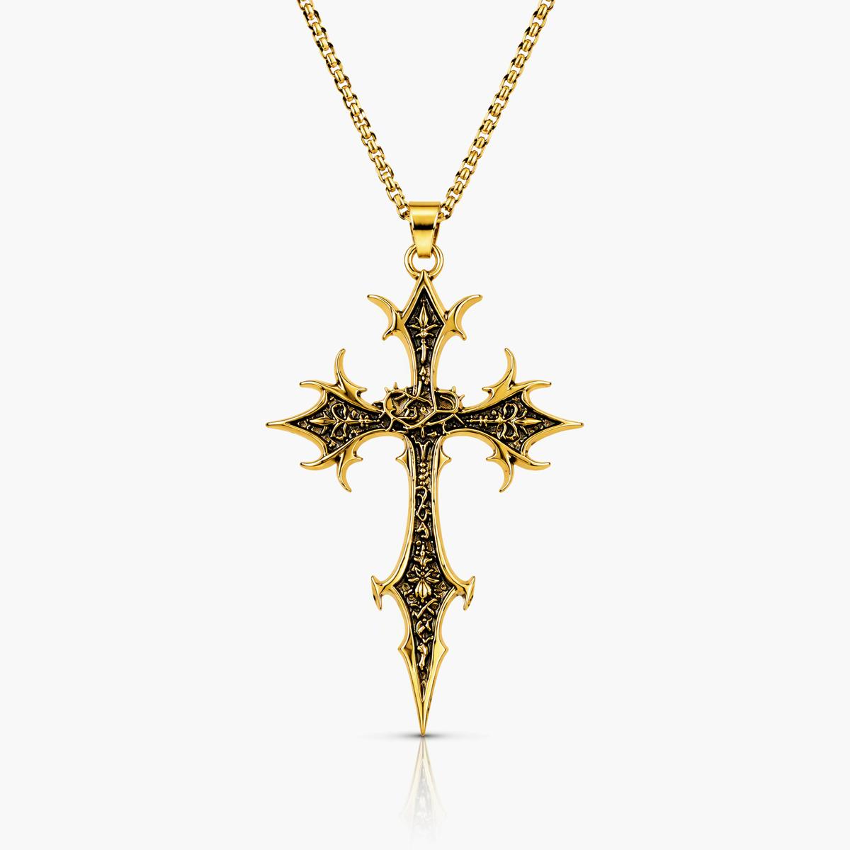 Gothic Cross Pendant Necklace