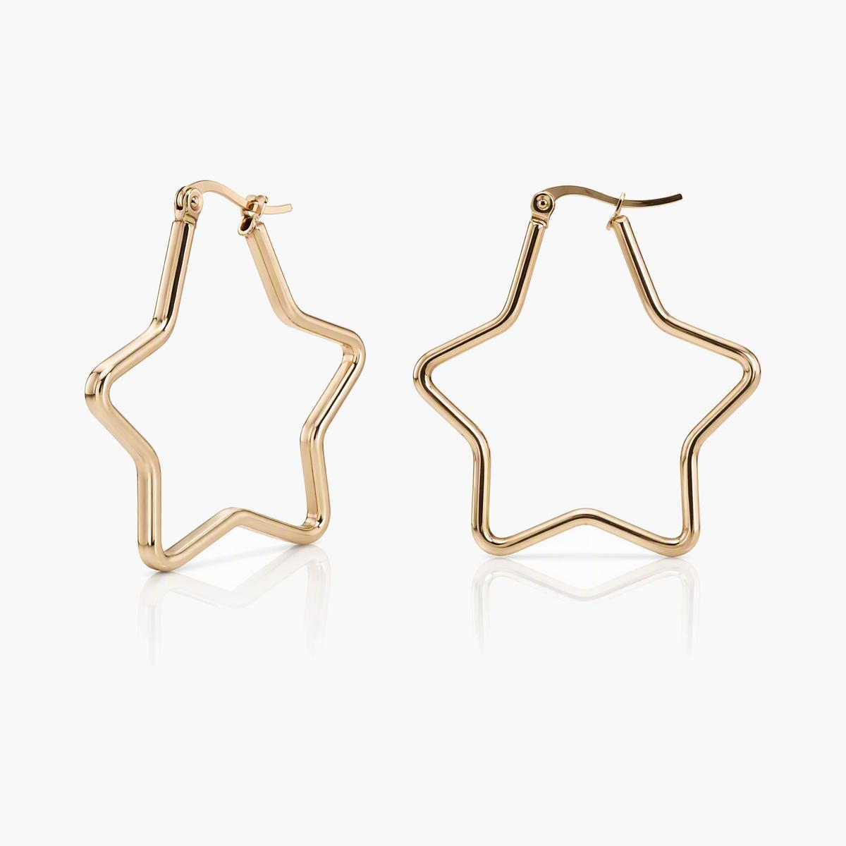 Trendy Star Hoop Earrings