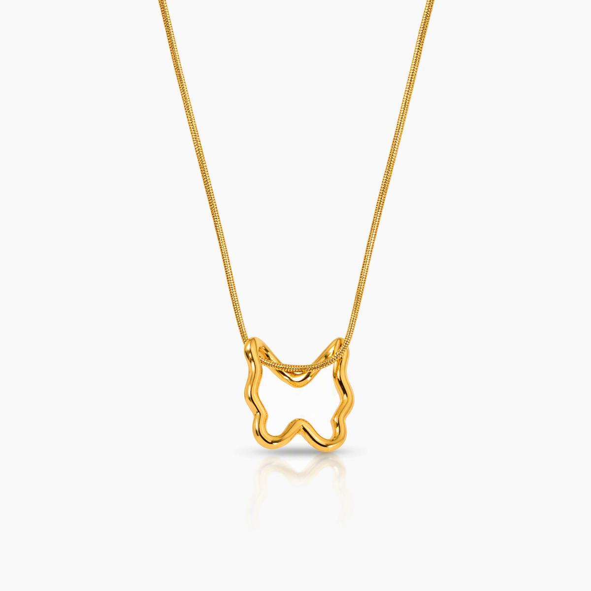 Outline Heart Pendant Necklace