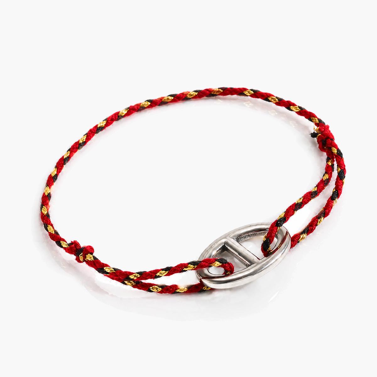 Braided Oval Toggle Bracelet