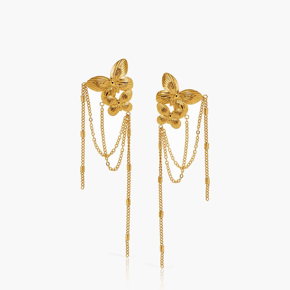 Butterfly Tassel Drop Earrings