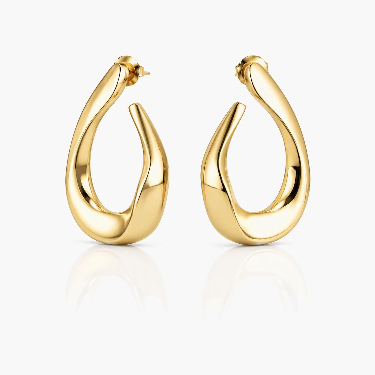 Twisted Teardrop Hoop Earrings