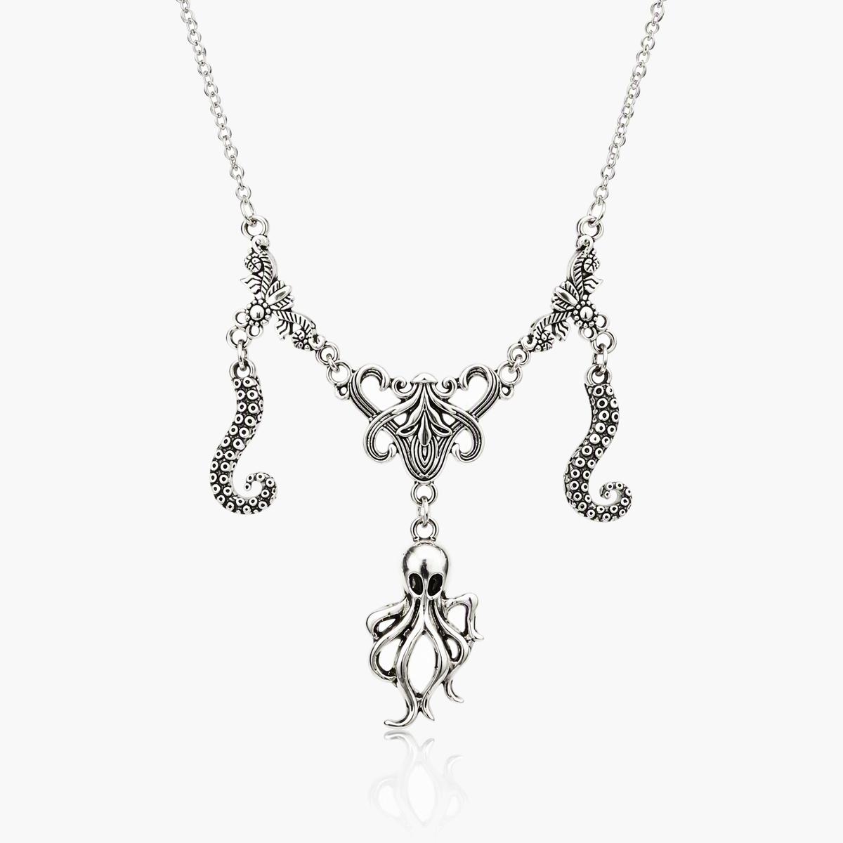 Vintage Octopus Pendant Necklace