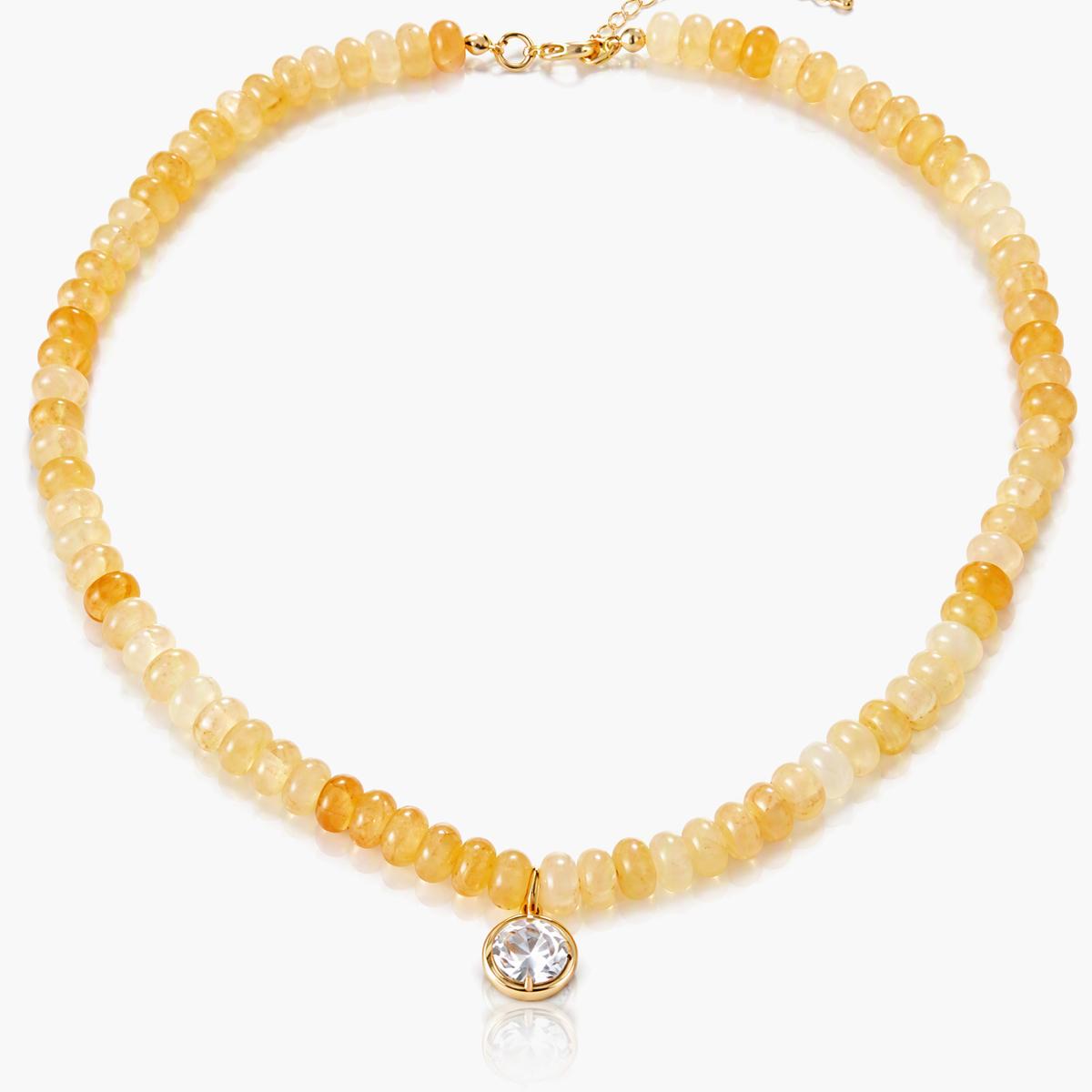Boho Beaded Charm Necklace