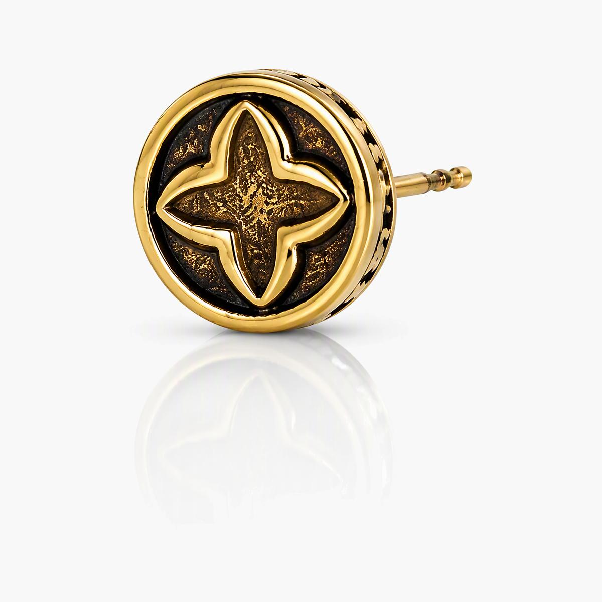 Vintage Four-Leaf Clover Stud Earrings