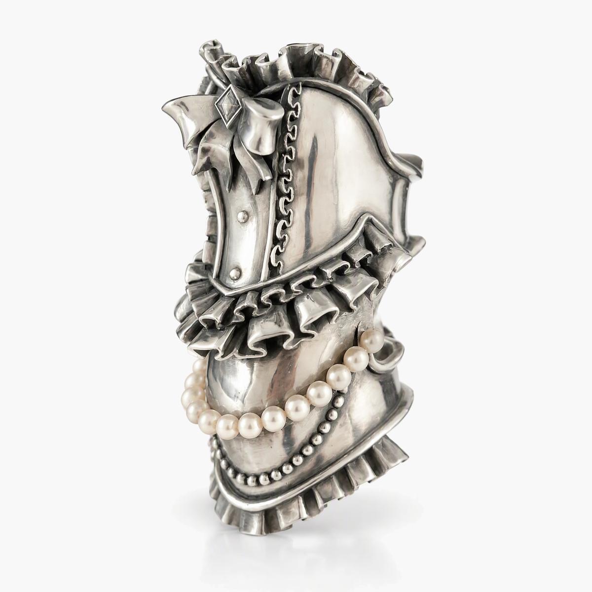 Vintage Corset Boot Pearl Ring