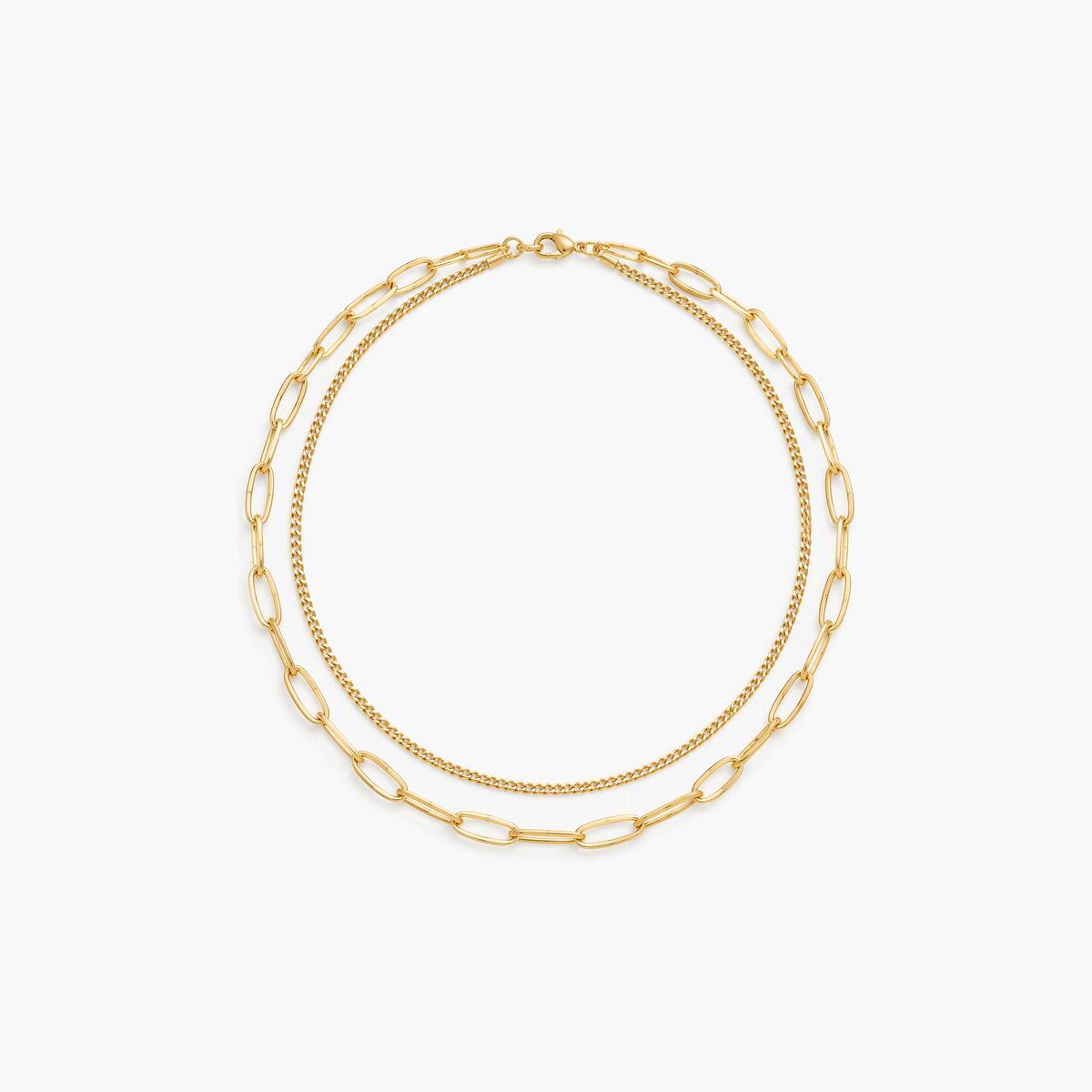 Trendy Double Layer Chain Necklace