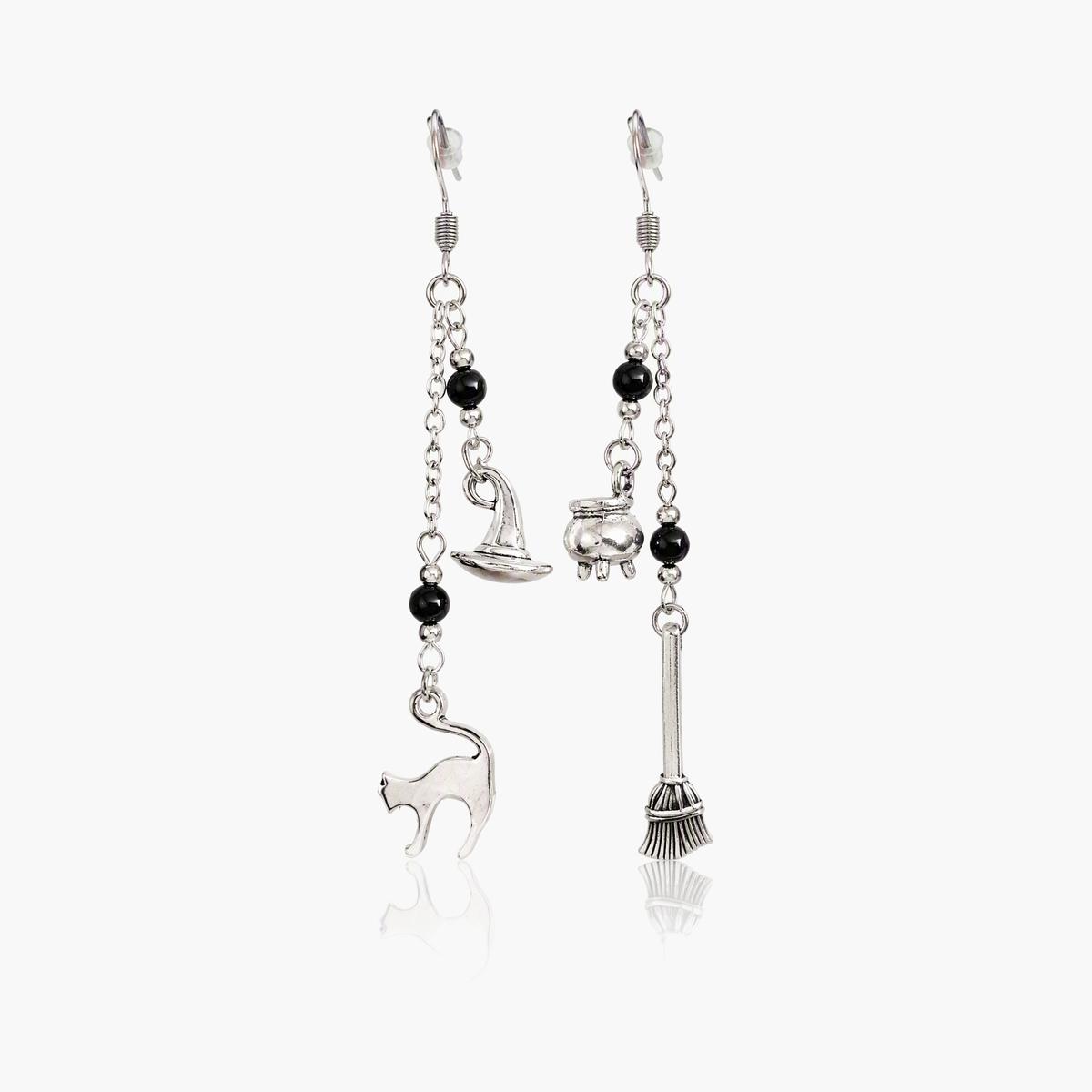 Cute Witch Charm Drop Earrings