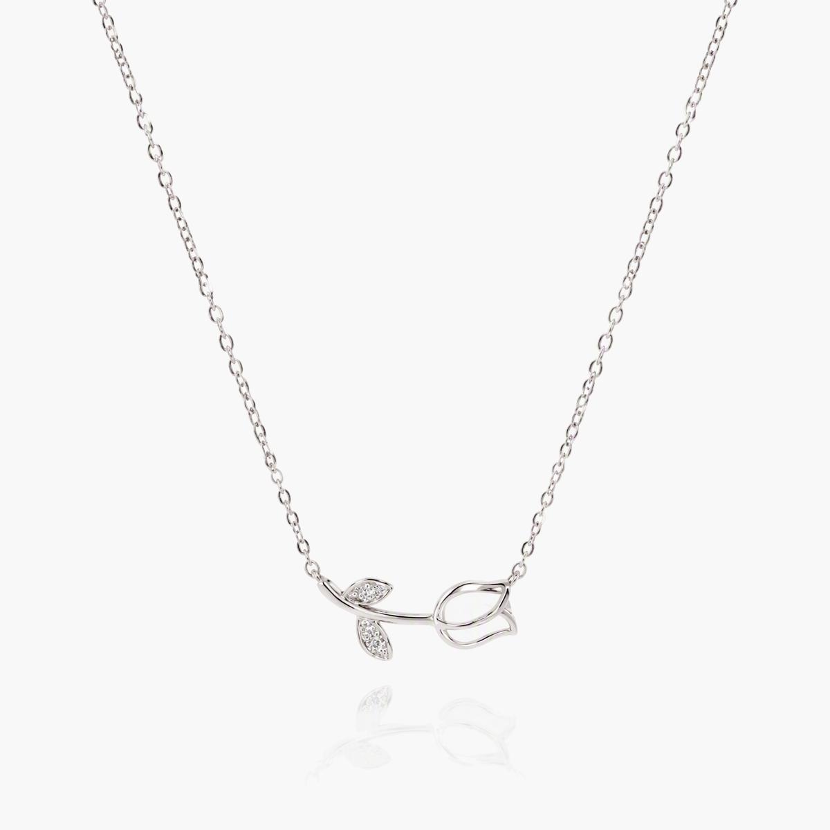 Dainty Flower Branch Necklace