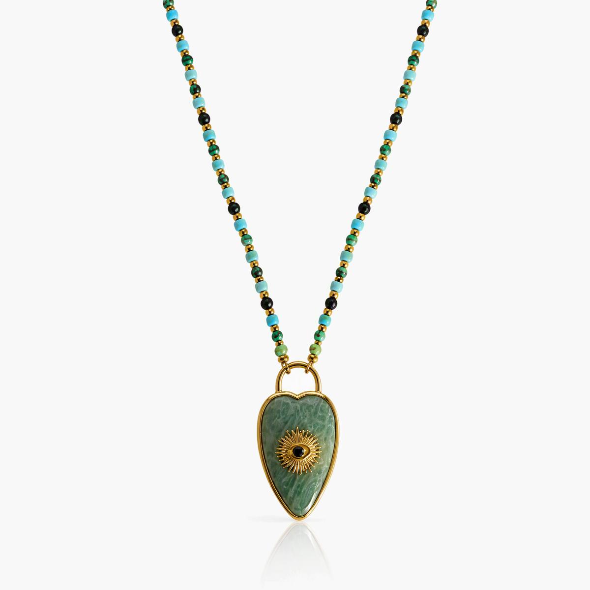Boho Heart Pendant Necklace