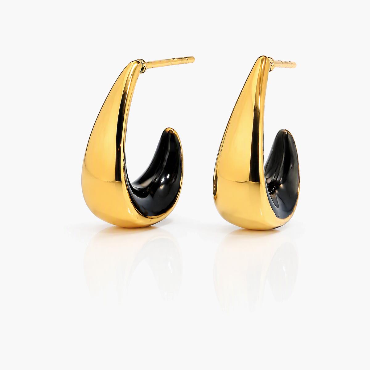 Minimalist Crescent Moon Huggie Earrings