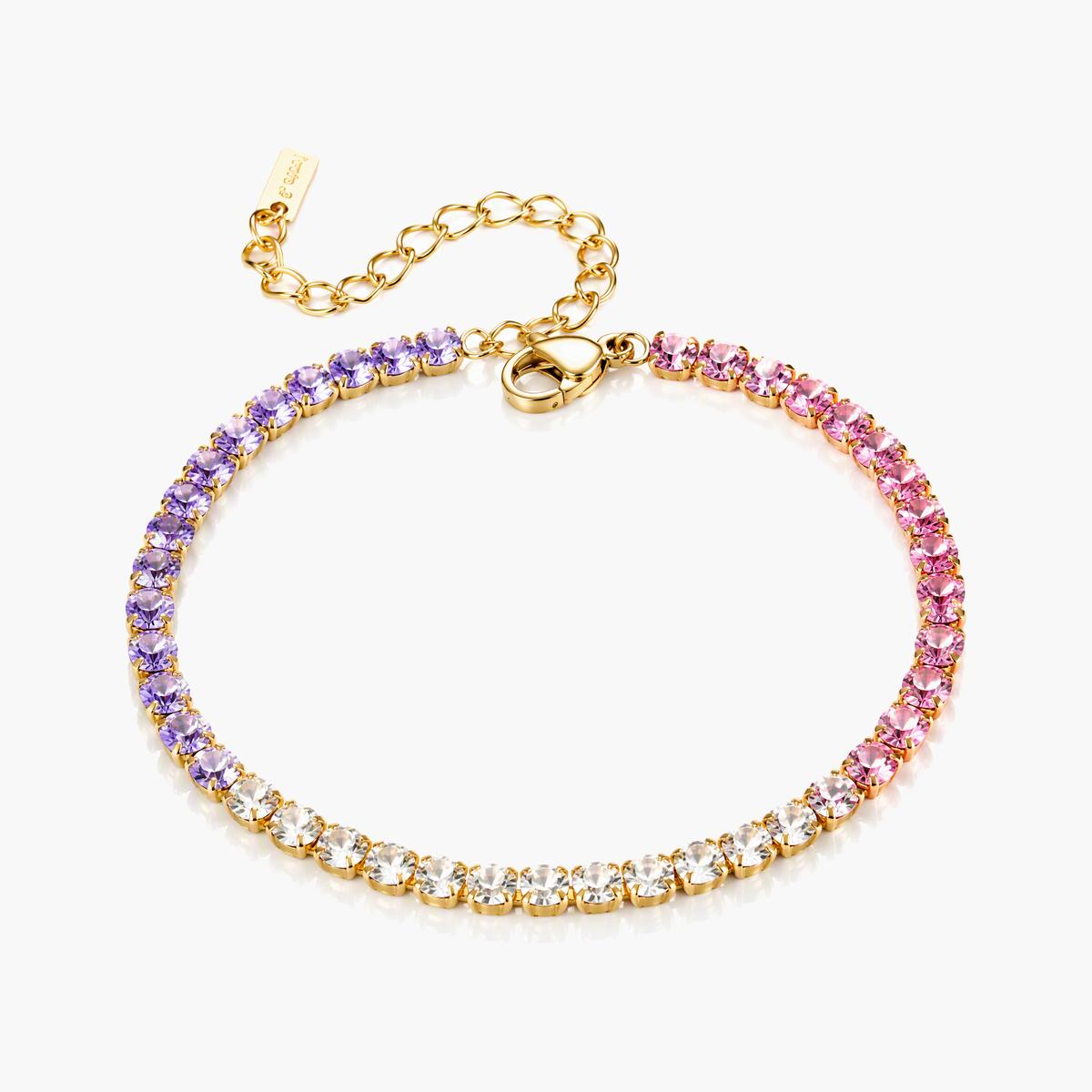 Elegant Heart Accent Tennis Bracelet