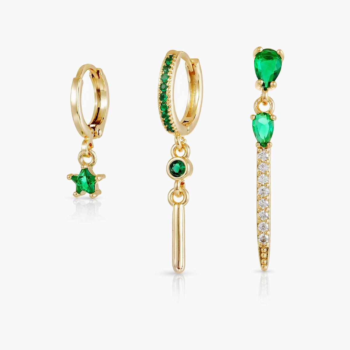 Trendy Leaf And Star Earrings