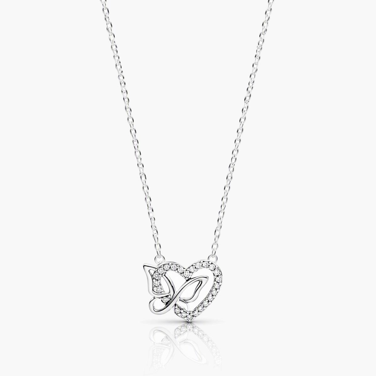 Dainty Infinity Heart Pendant Necklace