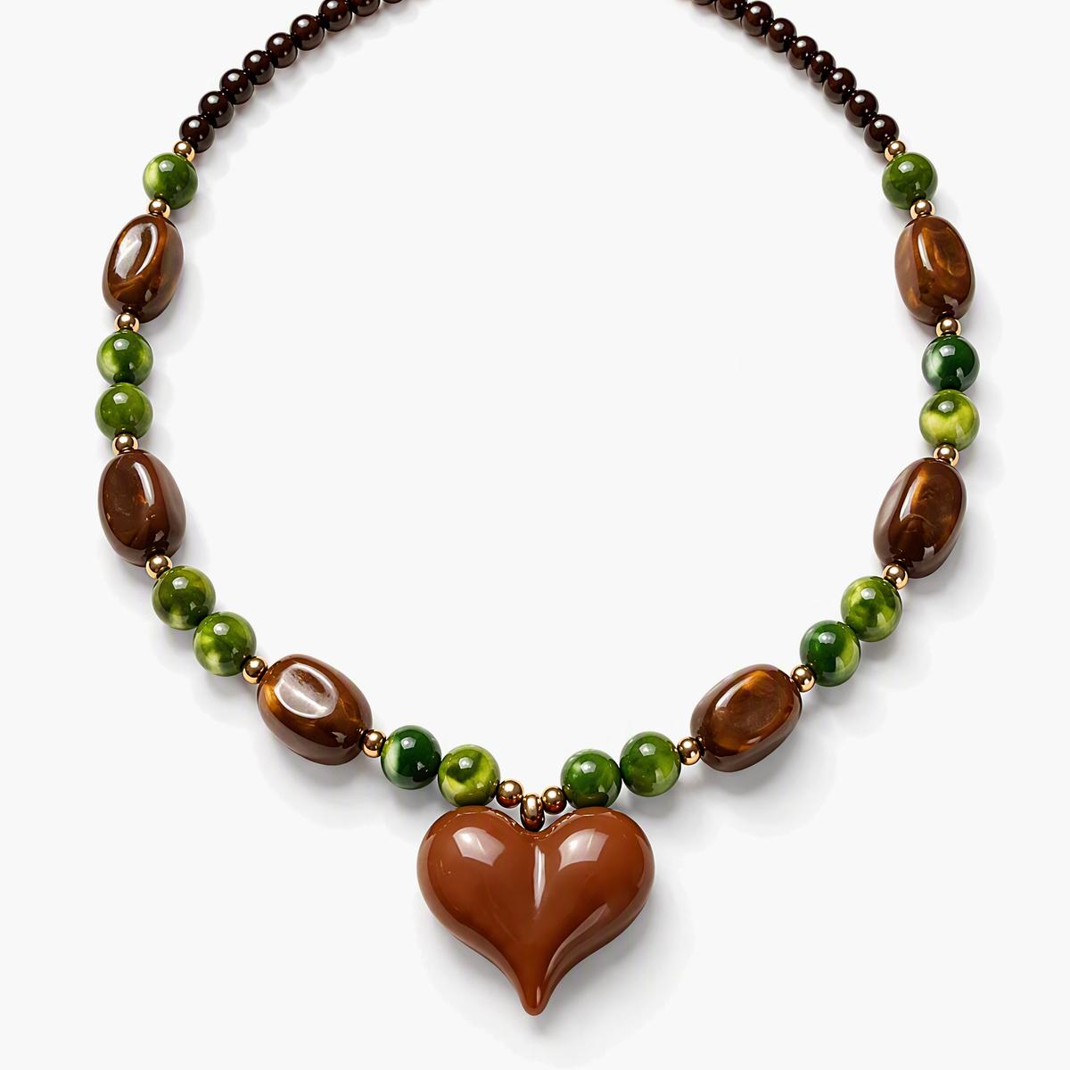 Boho Heart Beaded Necklace