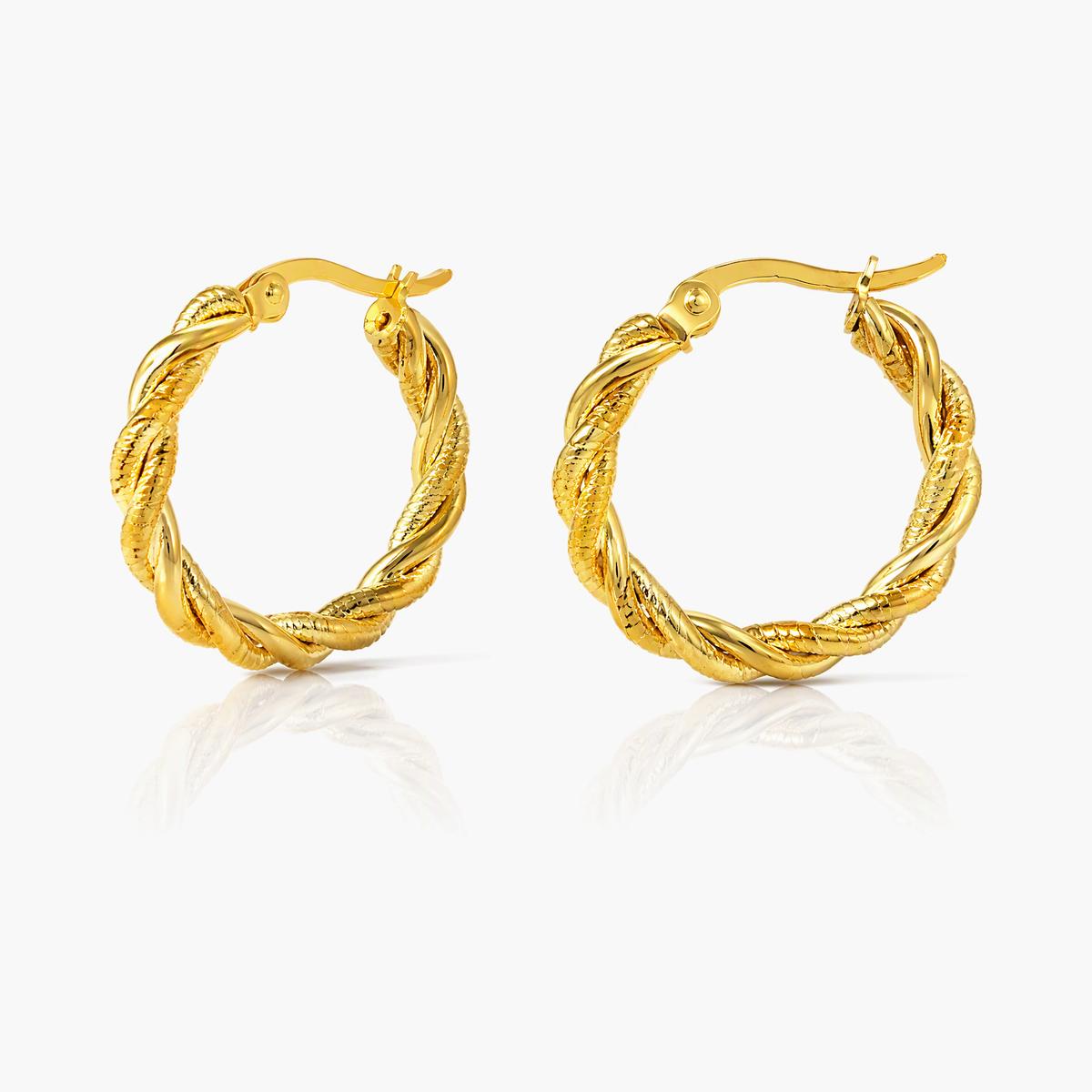 Twisted Band Hoop Earrings