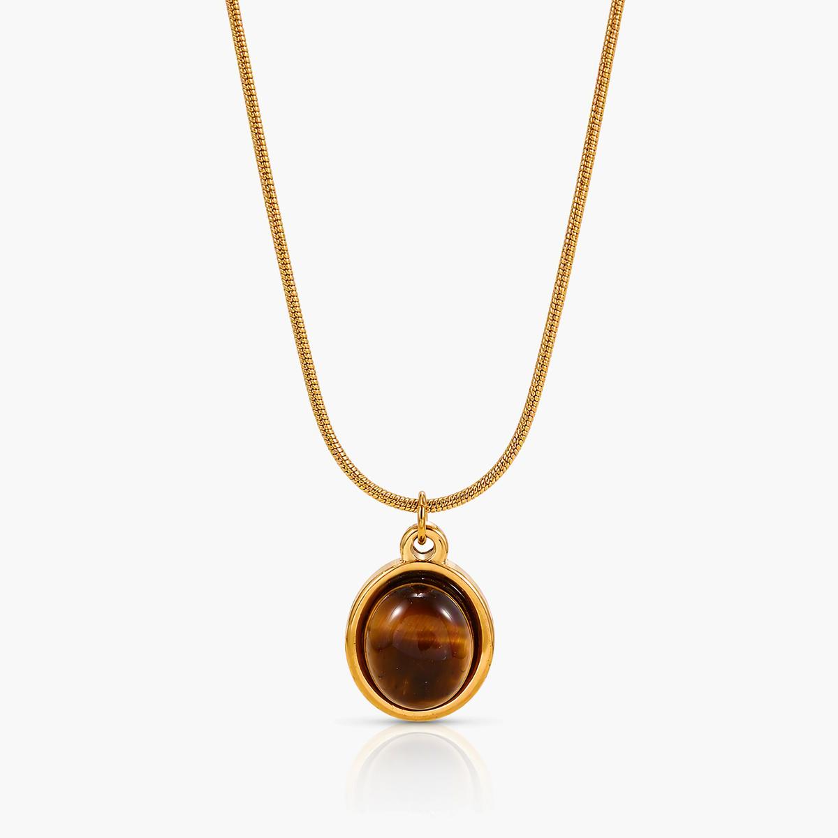 Elegant Oval Pendant Necklace