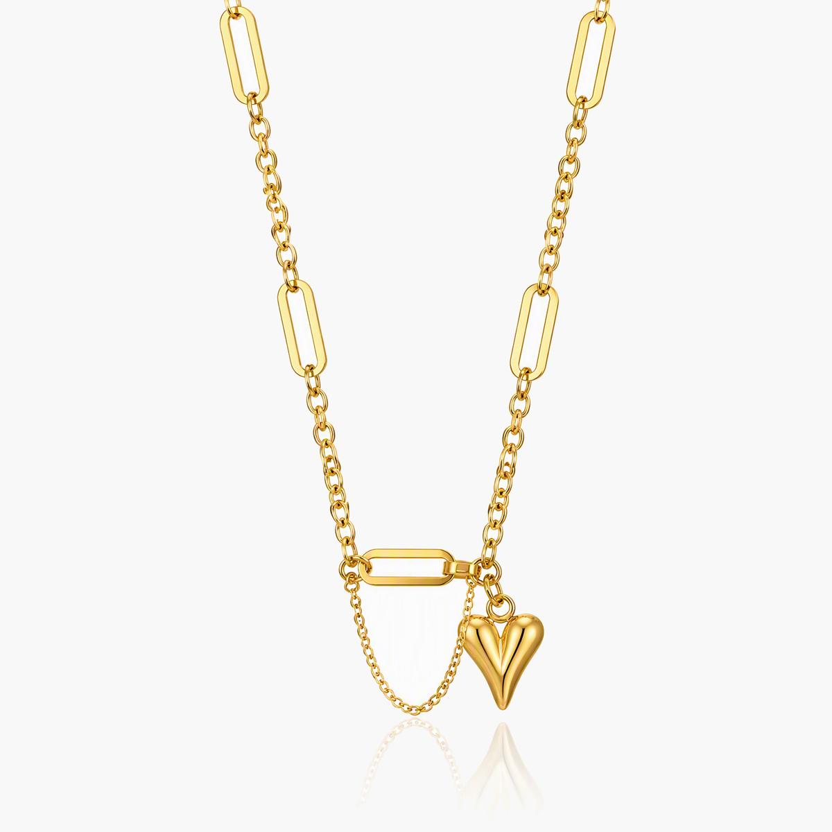 Trendy Heart Charm Necklace