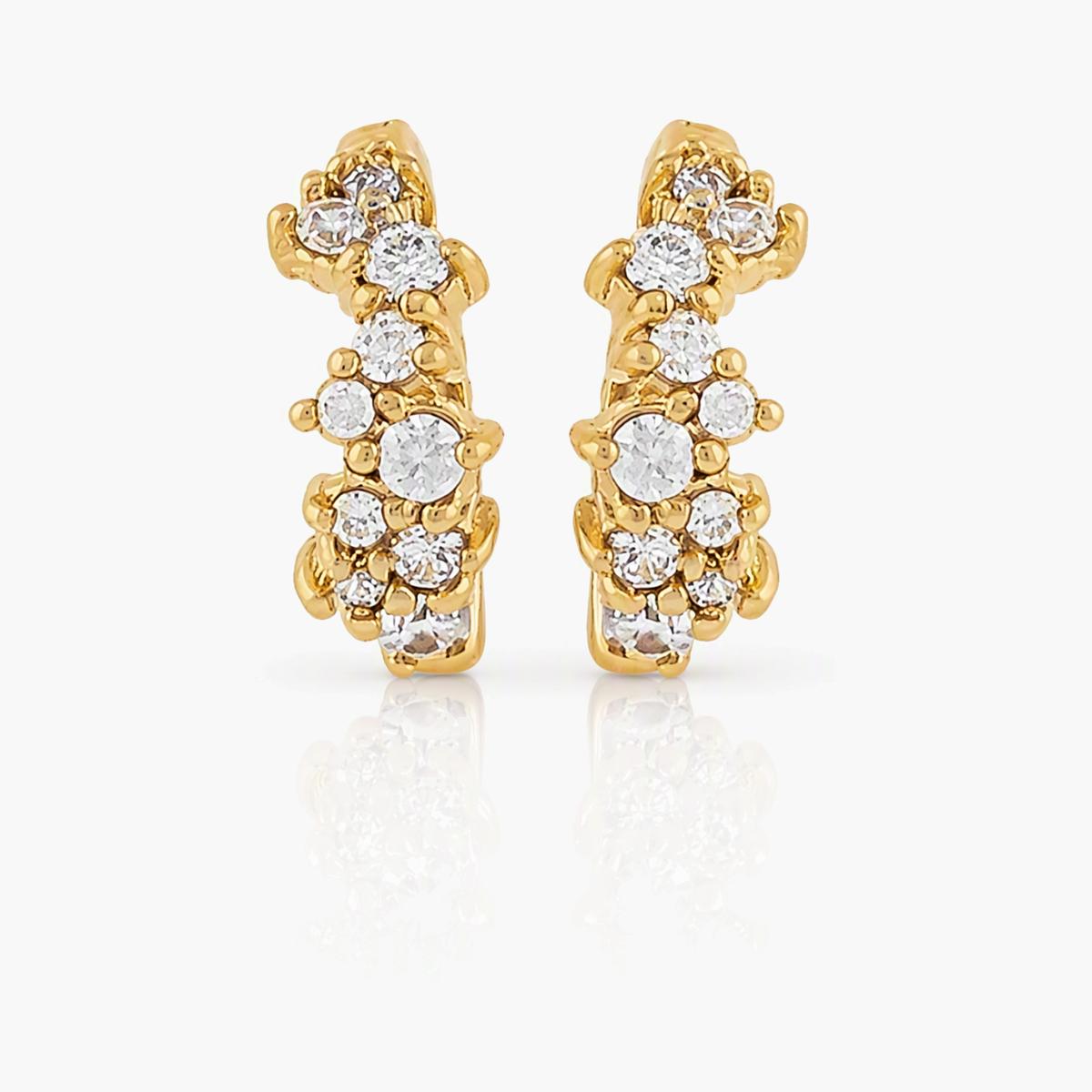 Dainty Flower Chain Drop Earrings