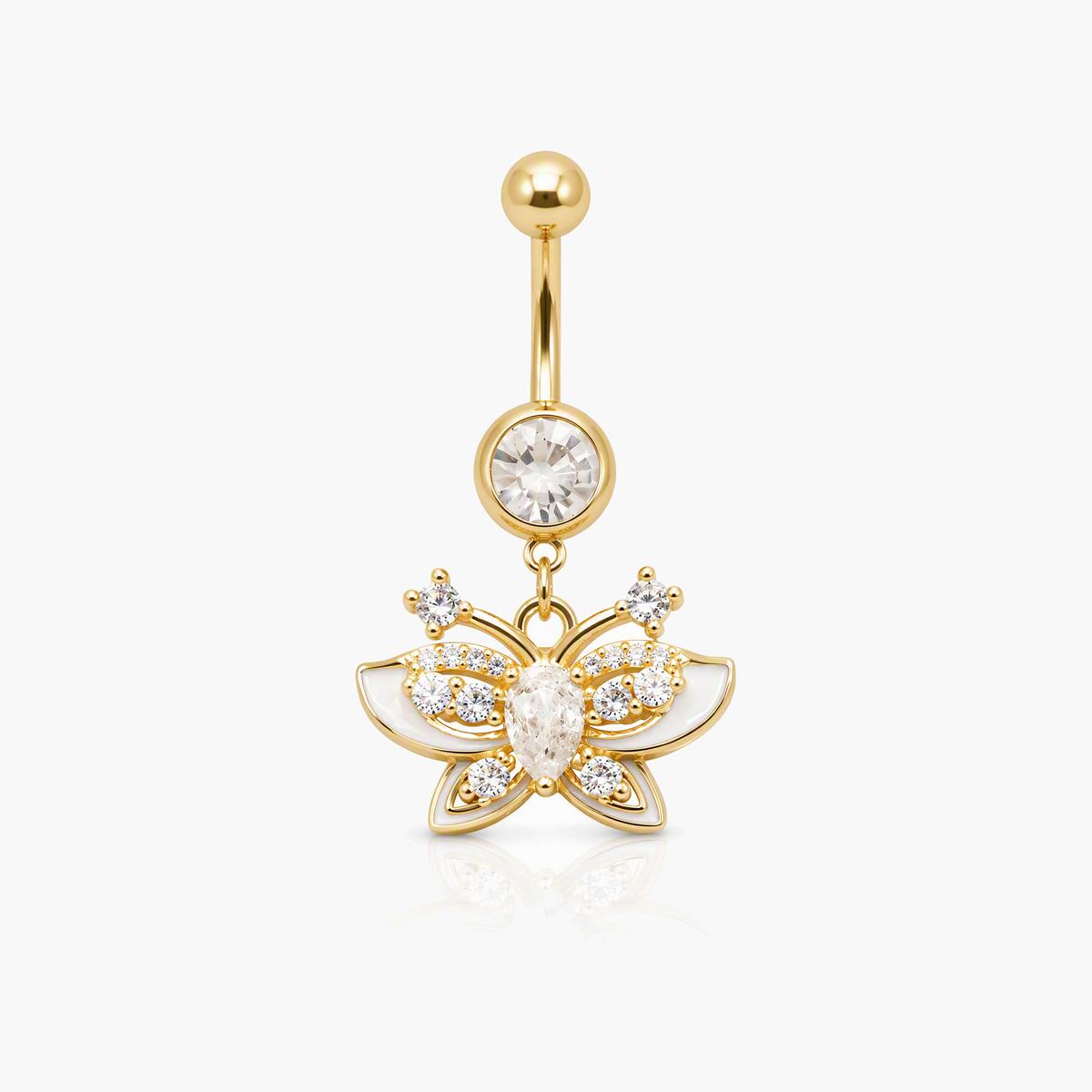 Cute Butterfly Moon Star Belly Ring