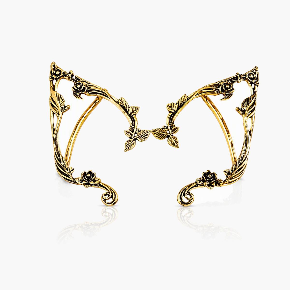 Vintage Floral Leaf Branch Ear Cuff