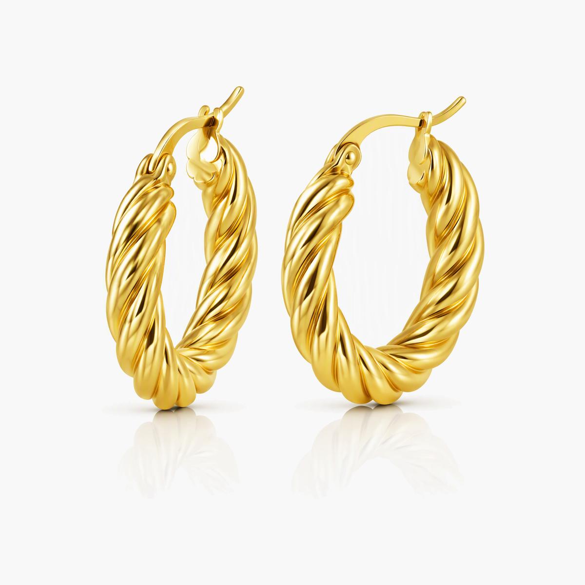Twisted Hoop Earrings