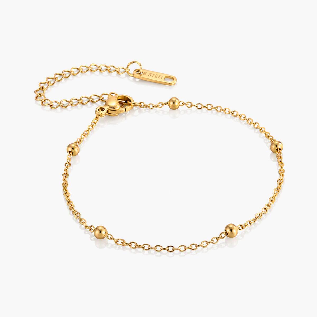Dainty Beaded Chain Bracelet