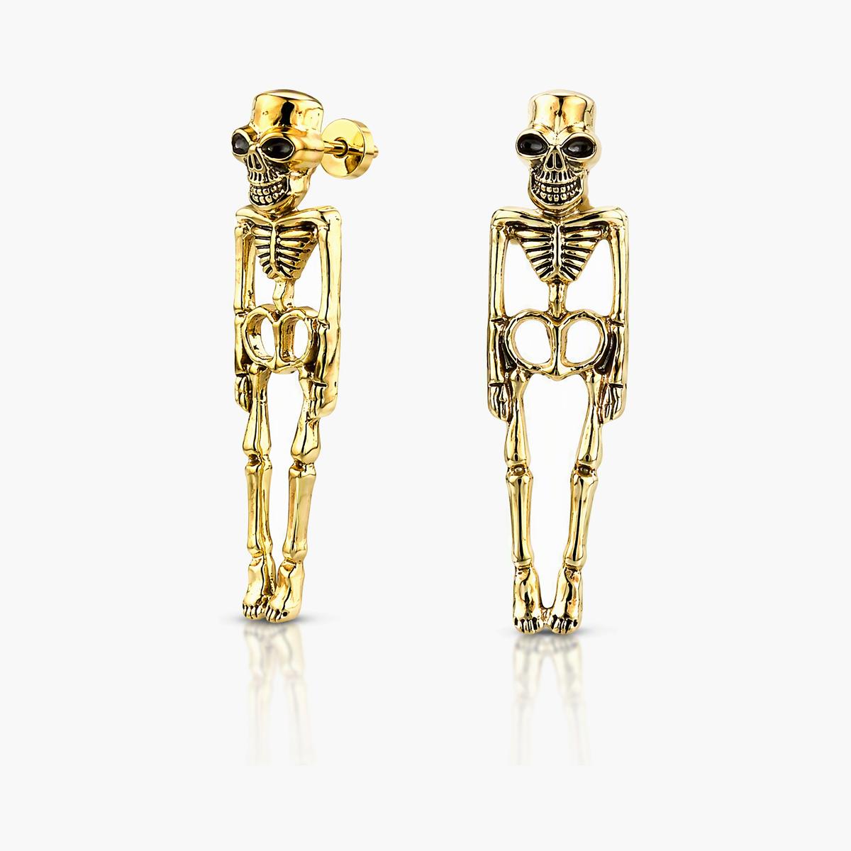 Trendy Skeleton Figure Stud Earrings