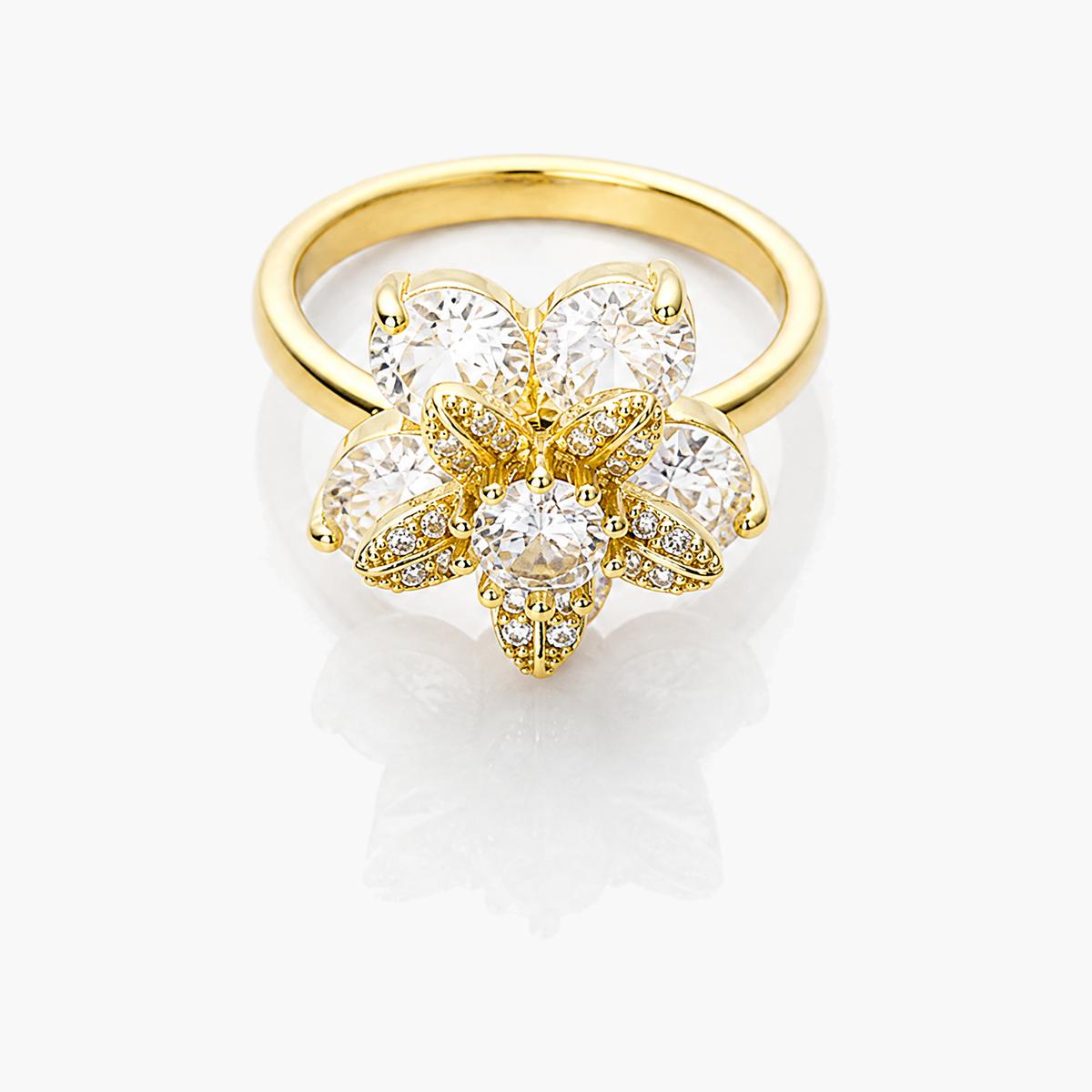 Rotating Flower Butterfly Ring