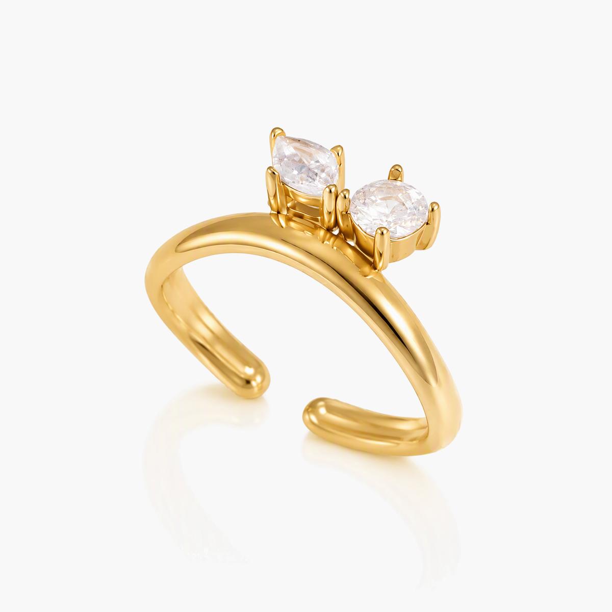 Dainty Geometric Open Ring