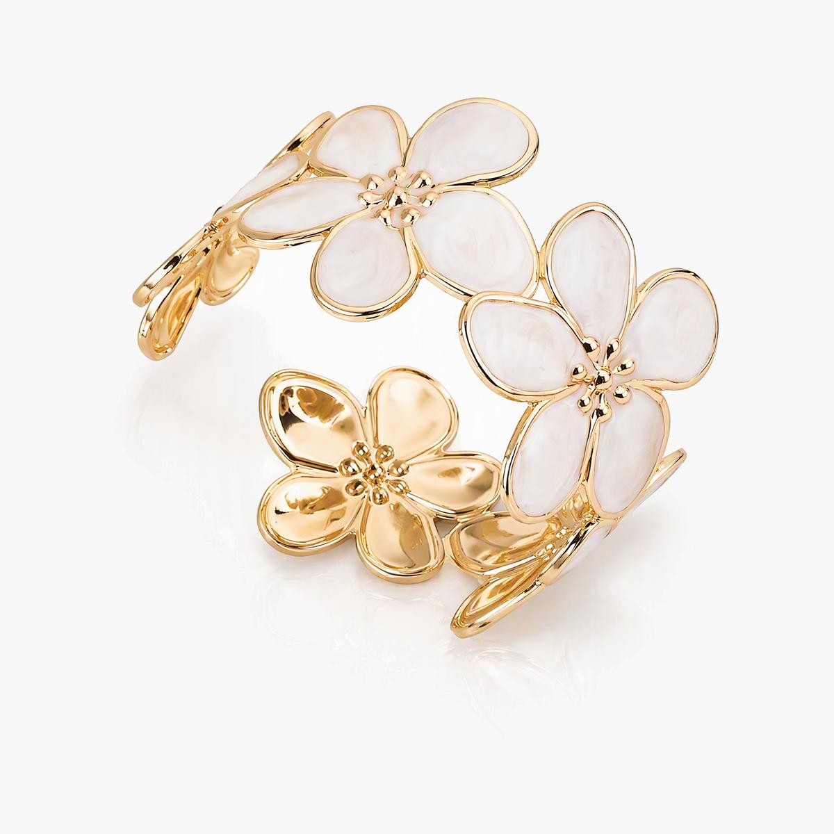 Flower Open Cuff Bracelet