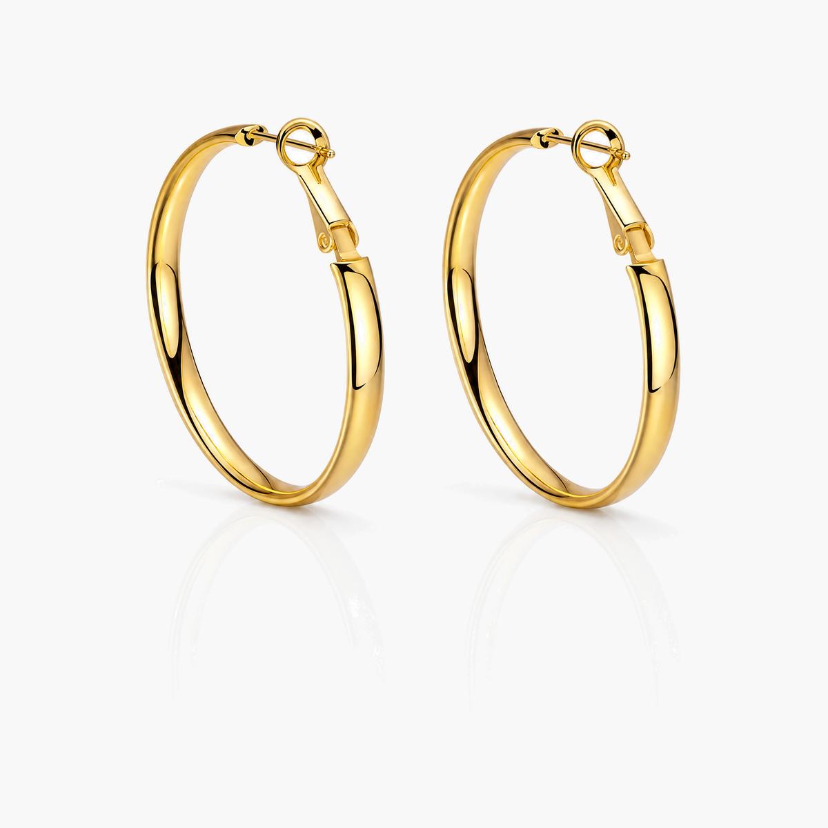 Minimalist Round Hoop Earrings