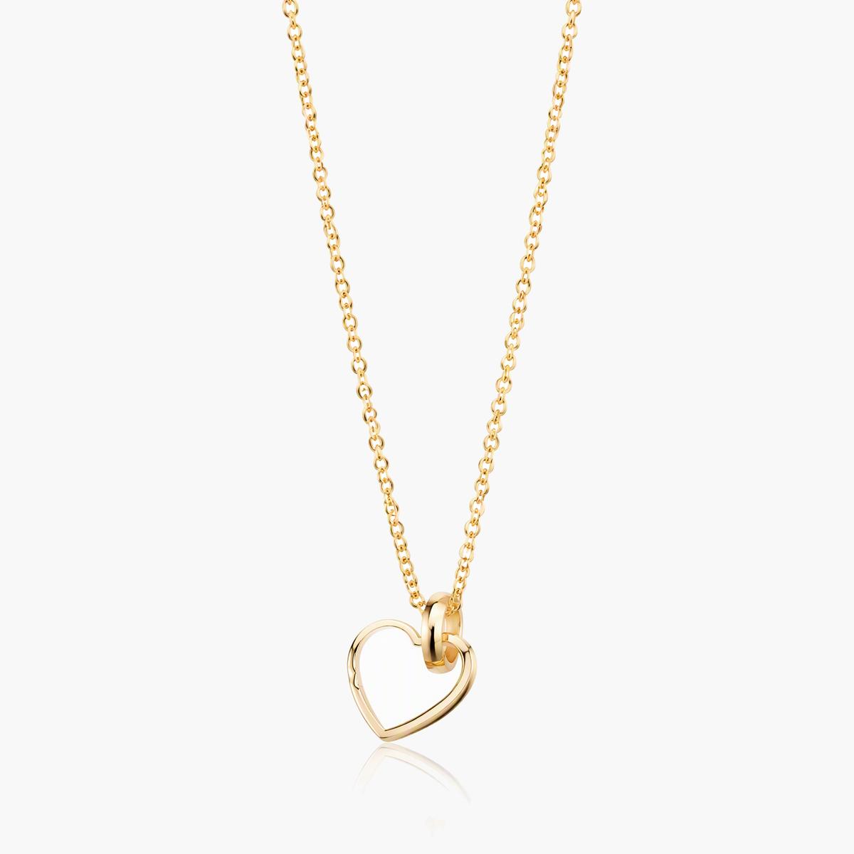 Dainty Open Heart Pendant Necklace