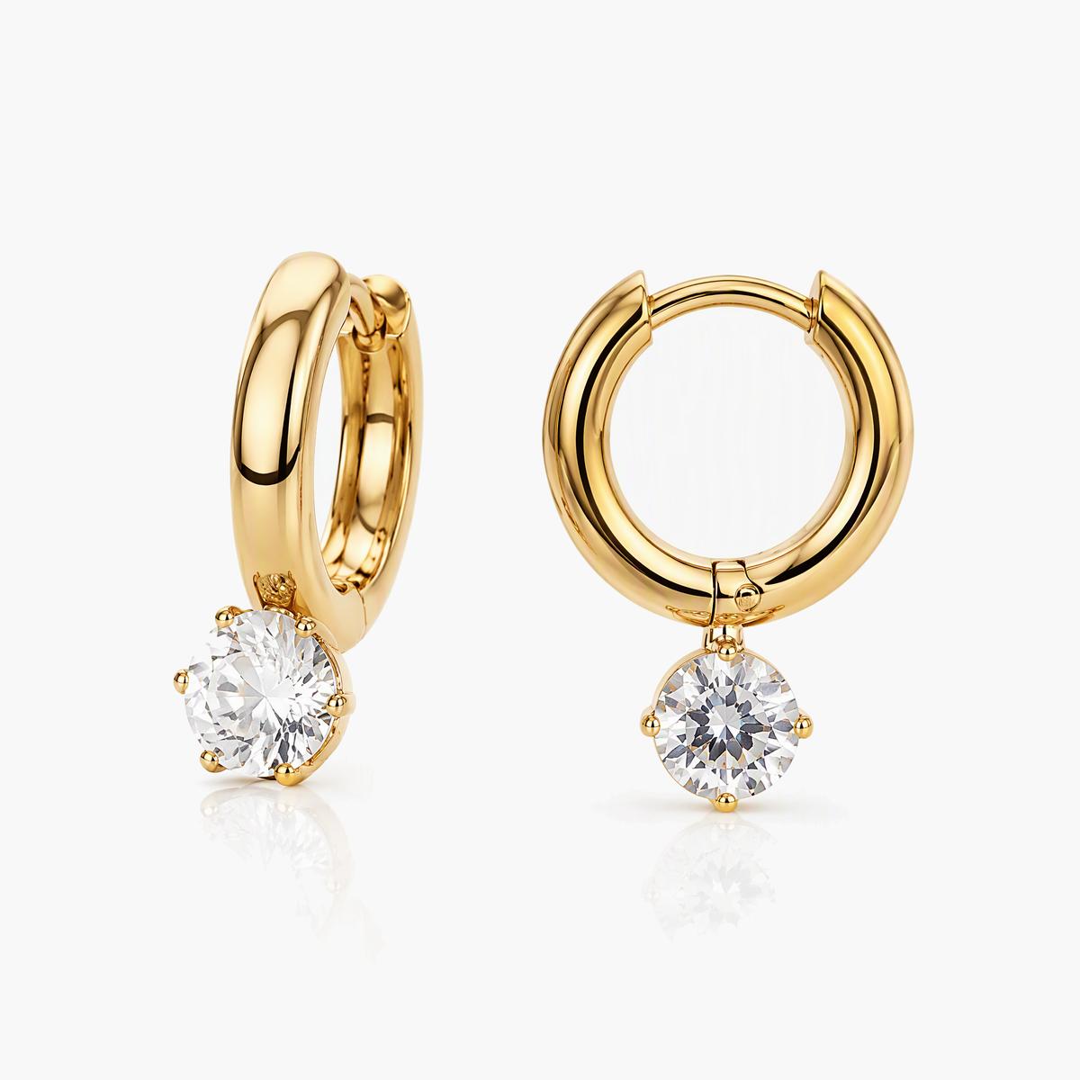 Dainty Single Stone Drop Earrings