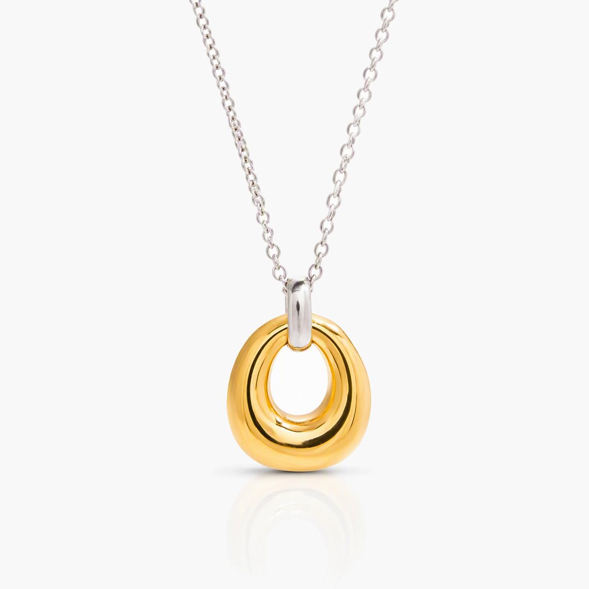 Minimalist Open Circle Pendant Necklace