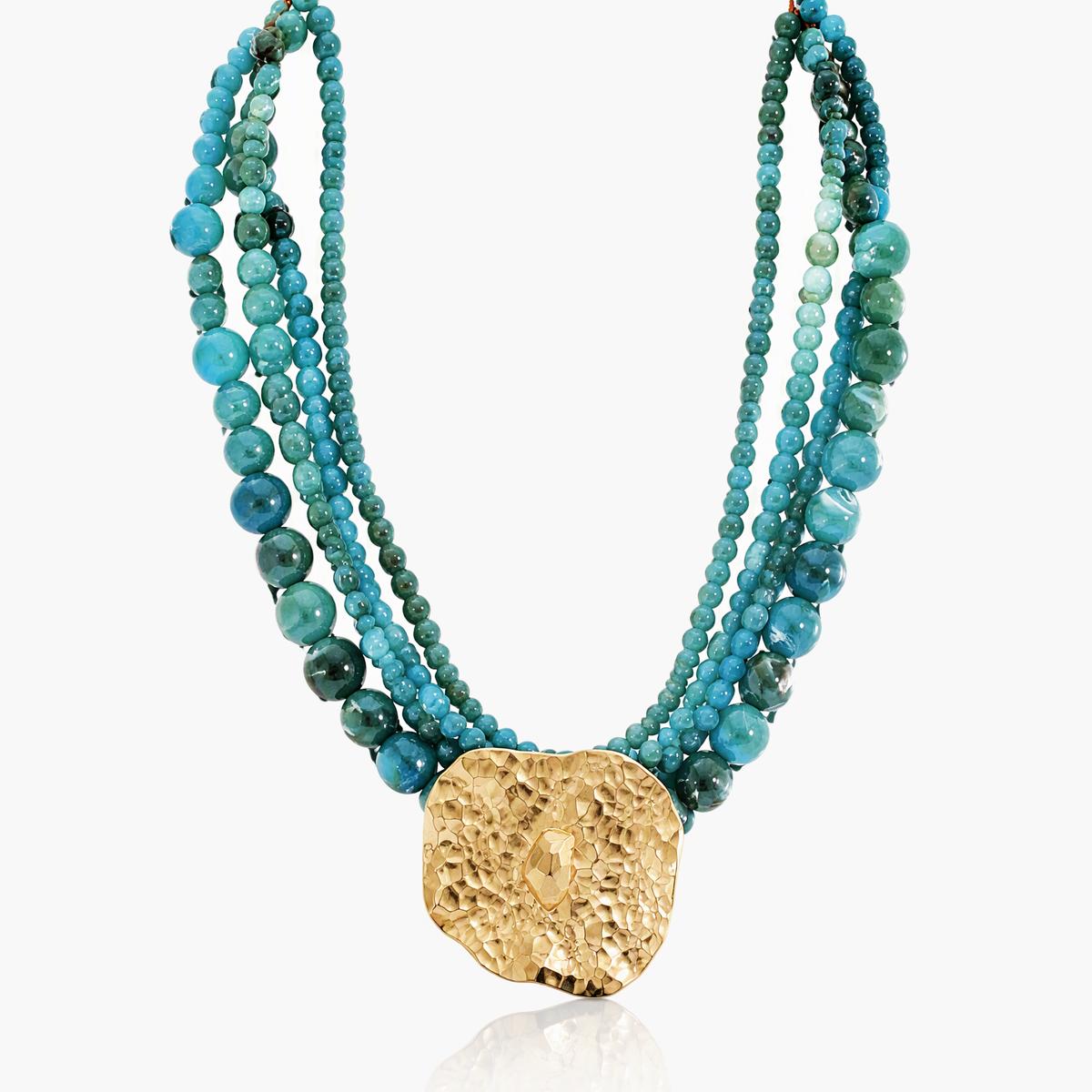 Boho Disc Pendant Necklace