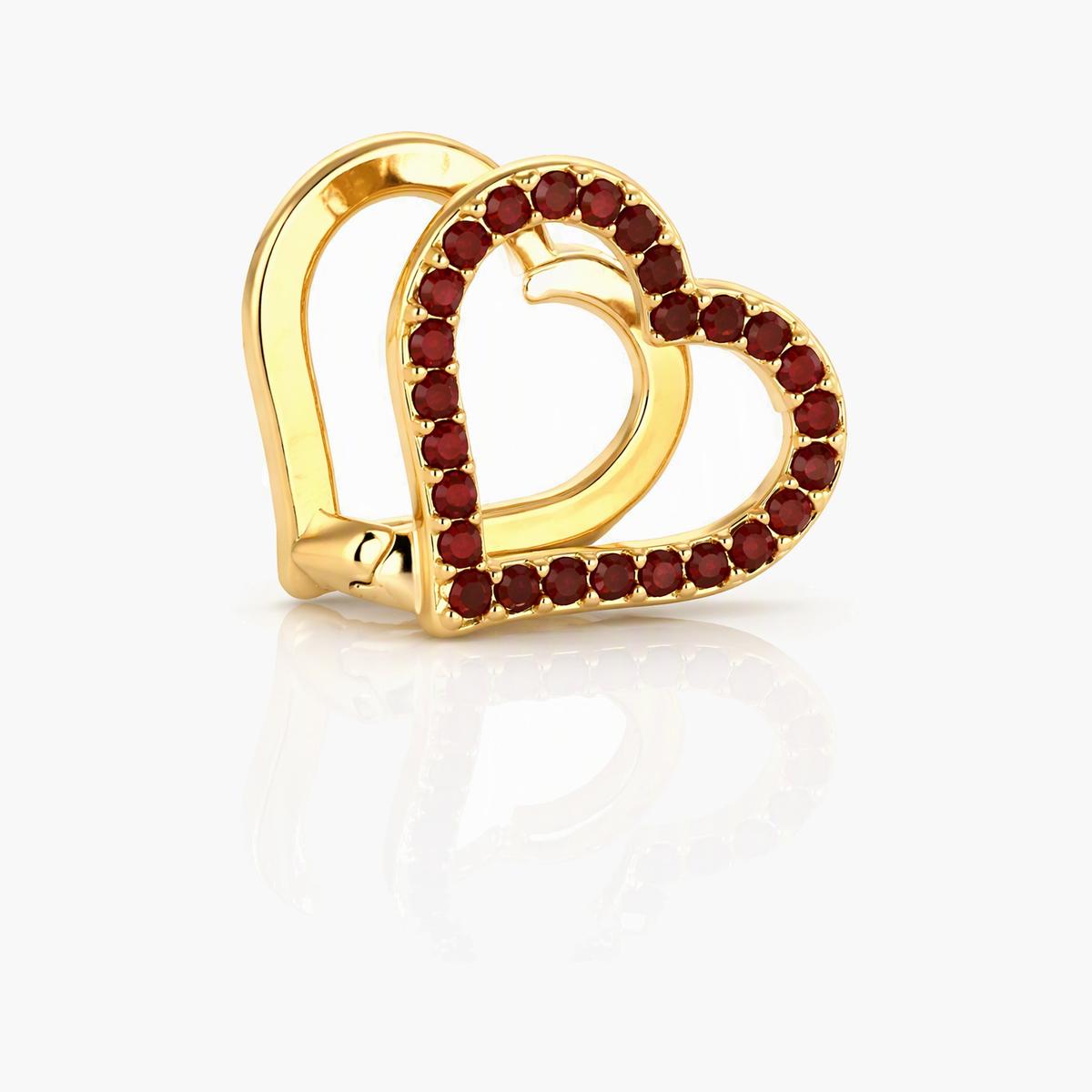 Dainty Double Heart Stud Earrings