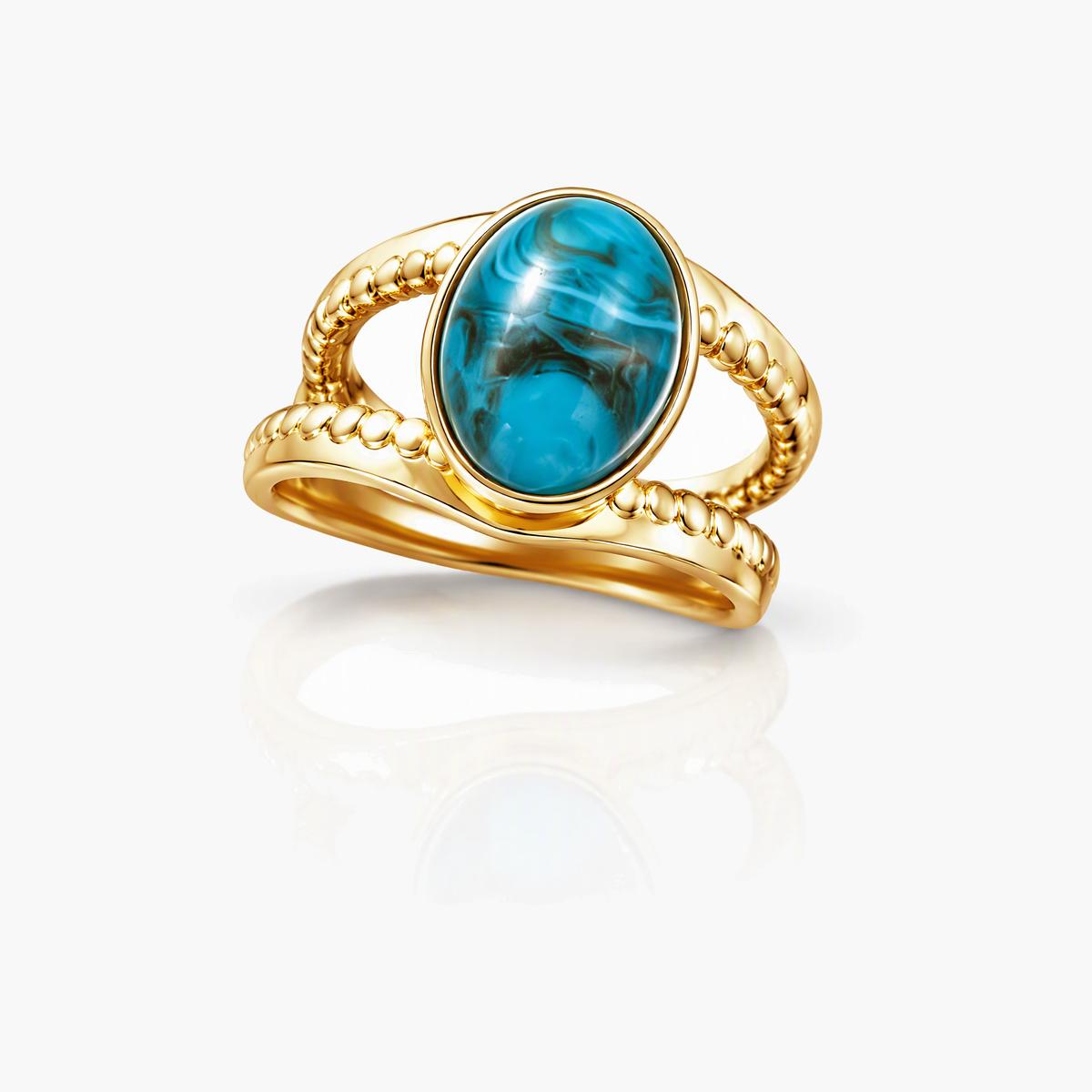 Vintage Evil Eye Wide Band Ring