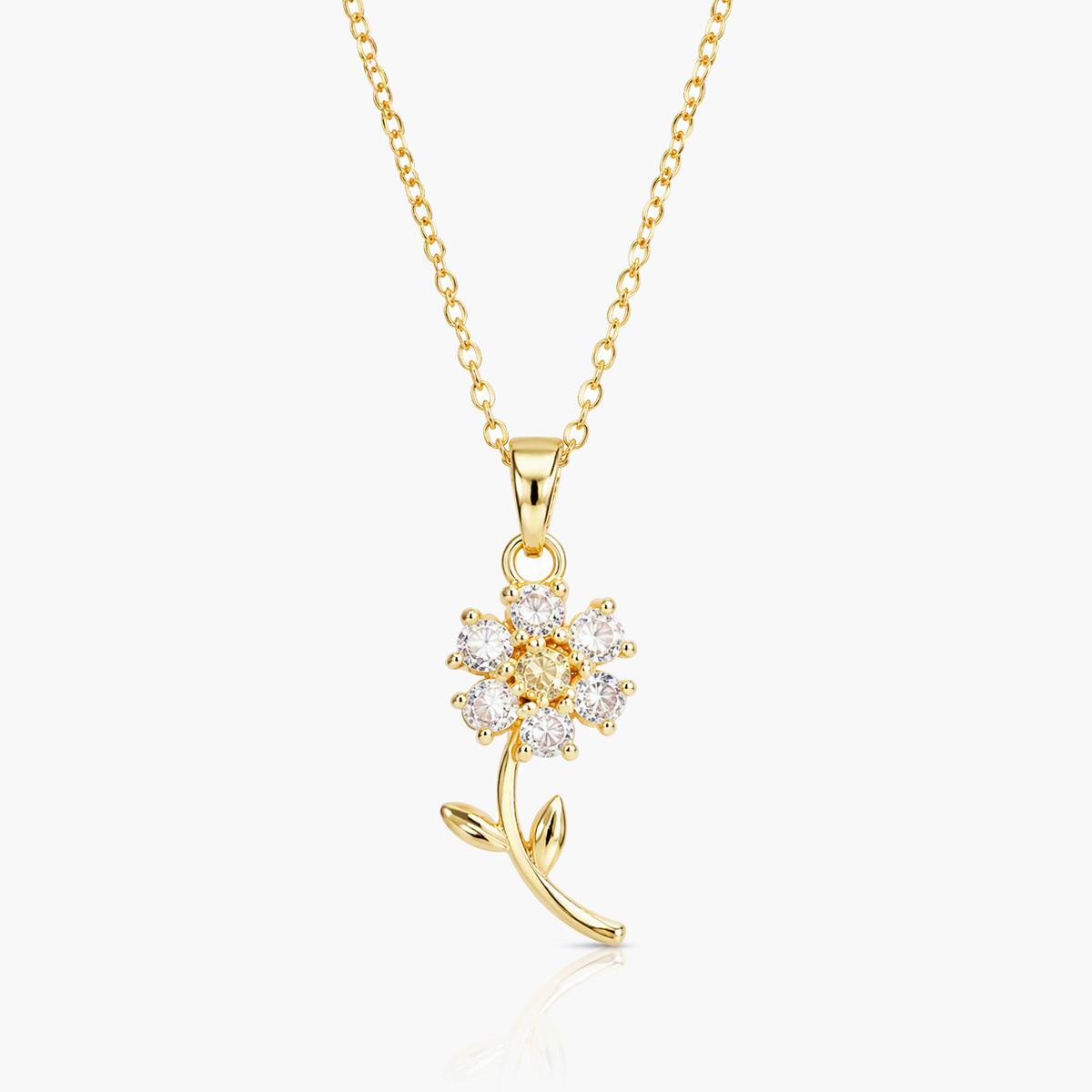 Dainty Flower Pendant Necklace