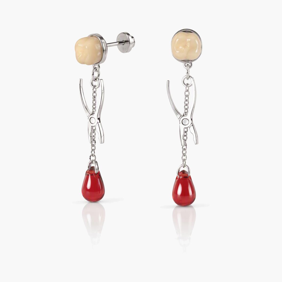 Cute Tooth Charm Drop Earrings
