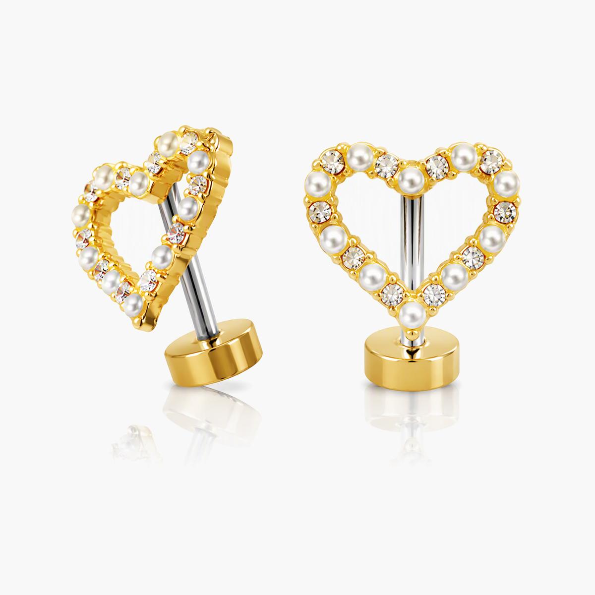 Cute Heart & Butterfly Drop Earrings